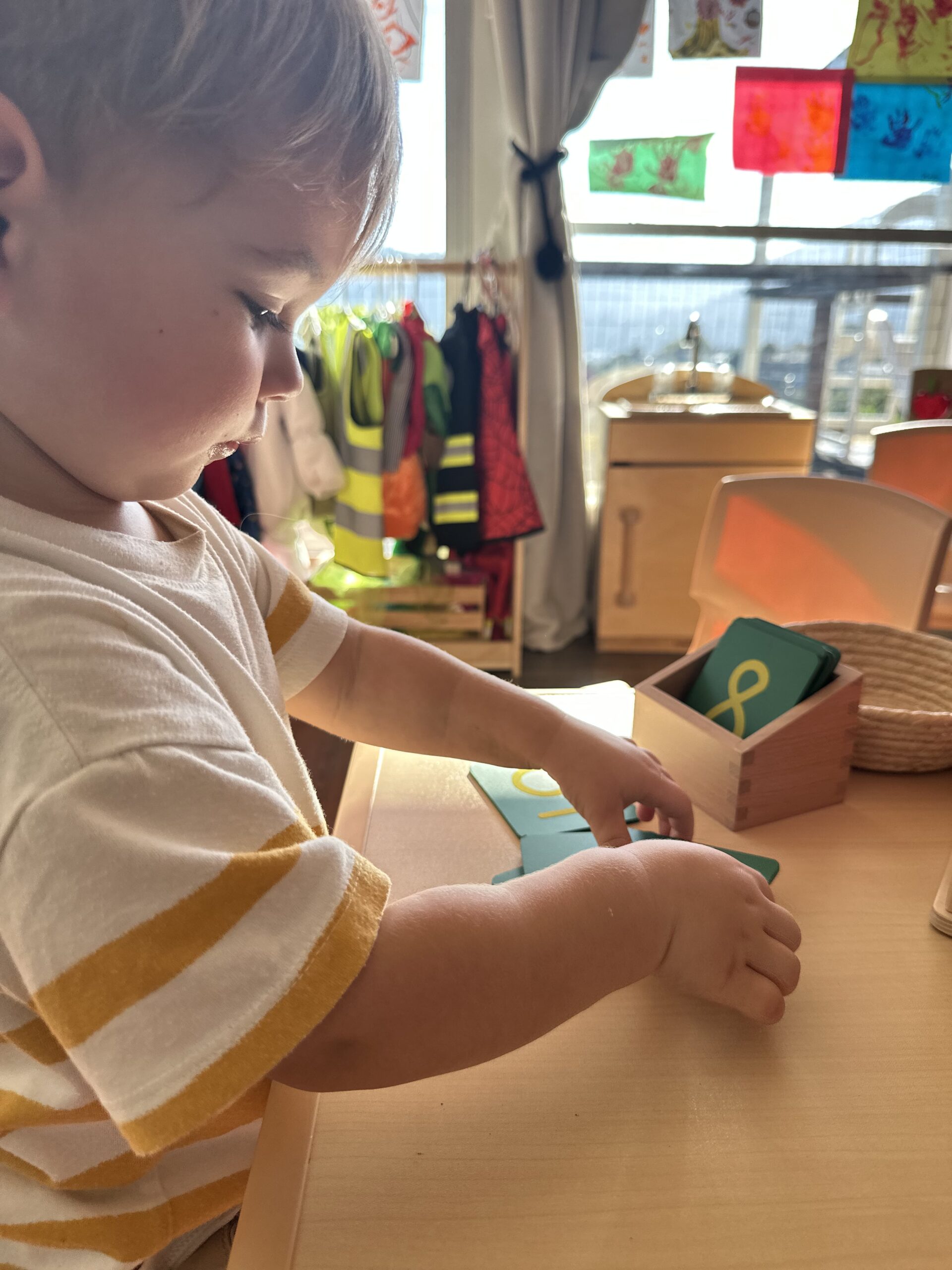 Toddler cognitive development daycare Greenbrae learning numbers and shapes
